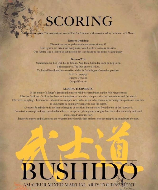 scoring bushido at acsa melbourne